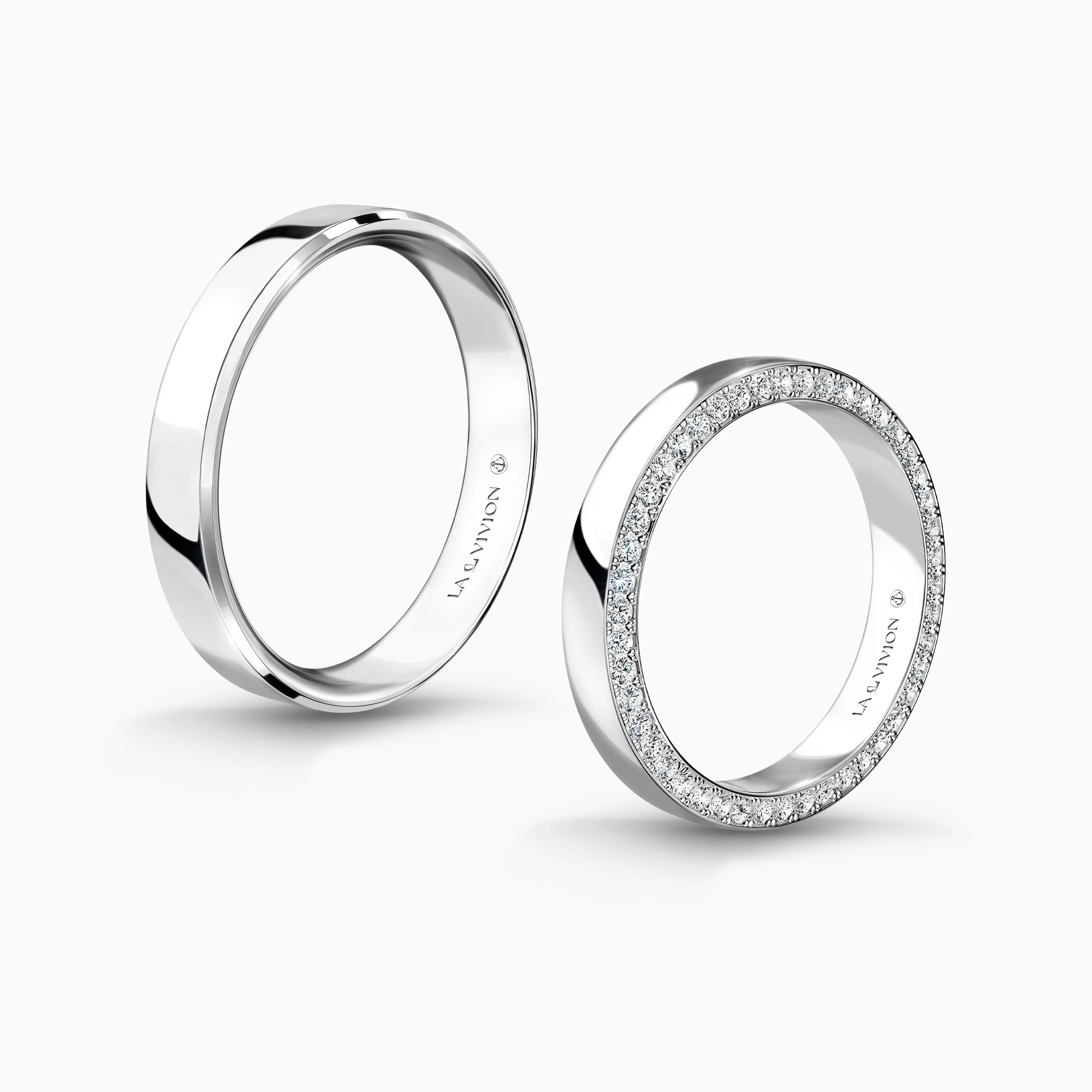 Обручальное кольцо женское с бриллиантами «Absolu», артикул 4U092WD1