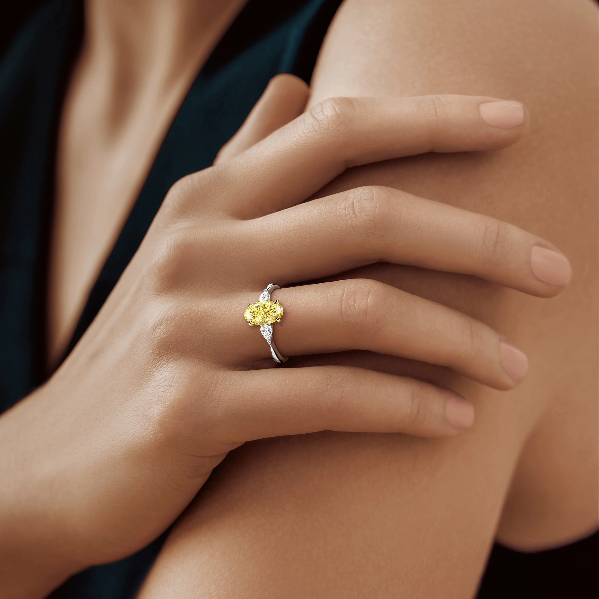 Кольцо с желтым бриллиантом «Temps», артикул 4U202082R-OVY