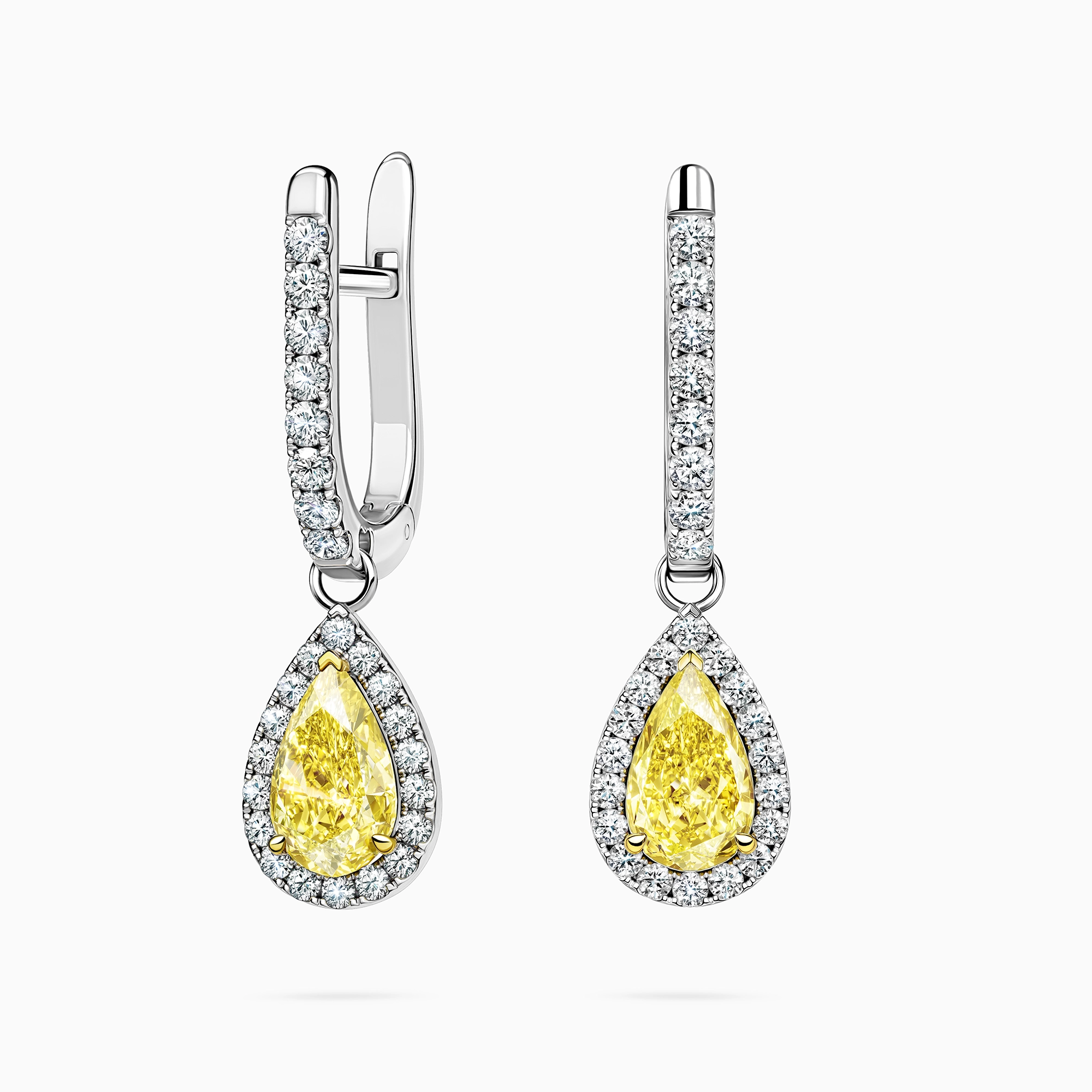 Серьги с желтыми бриллиантами «Soir», артикул 4U2022E-PSY