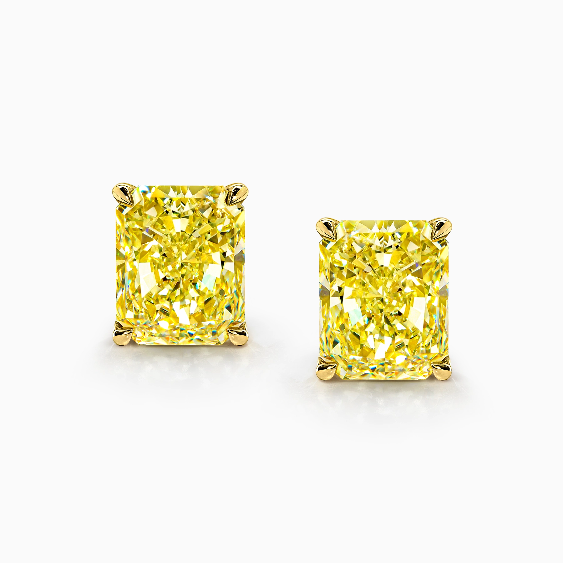 Серьги с жёлтыми бриллиантами «Brillance», артикул 4U229E-RADY