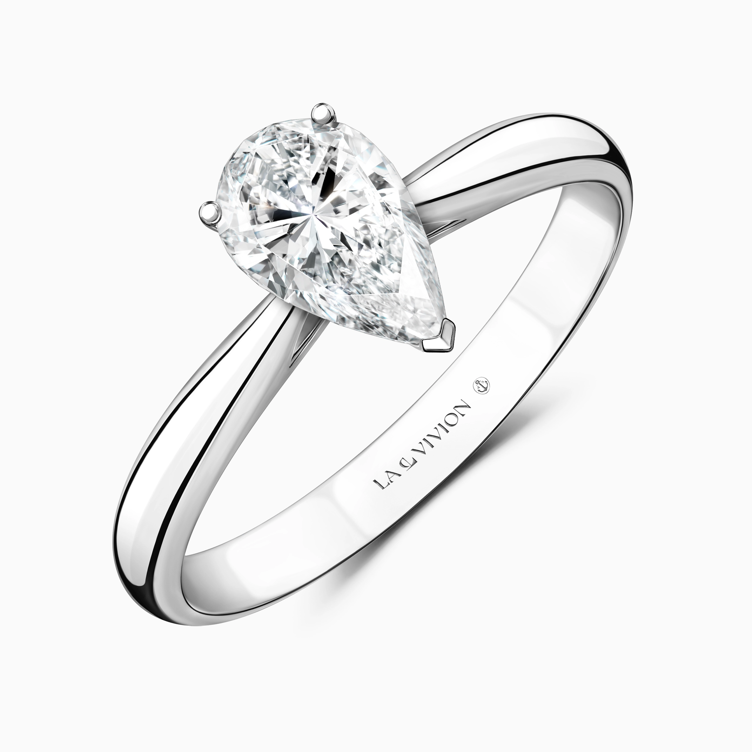 Помолвочное кольцо с бриллиантом «Rosée», артикул 4U2882-PS