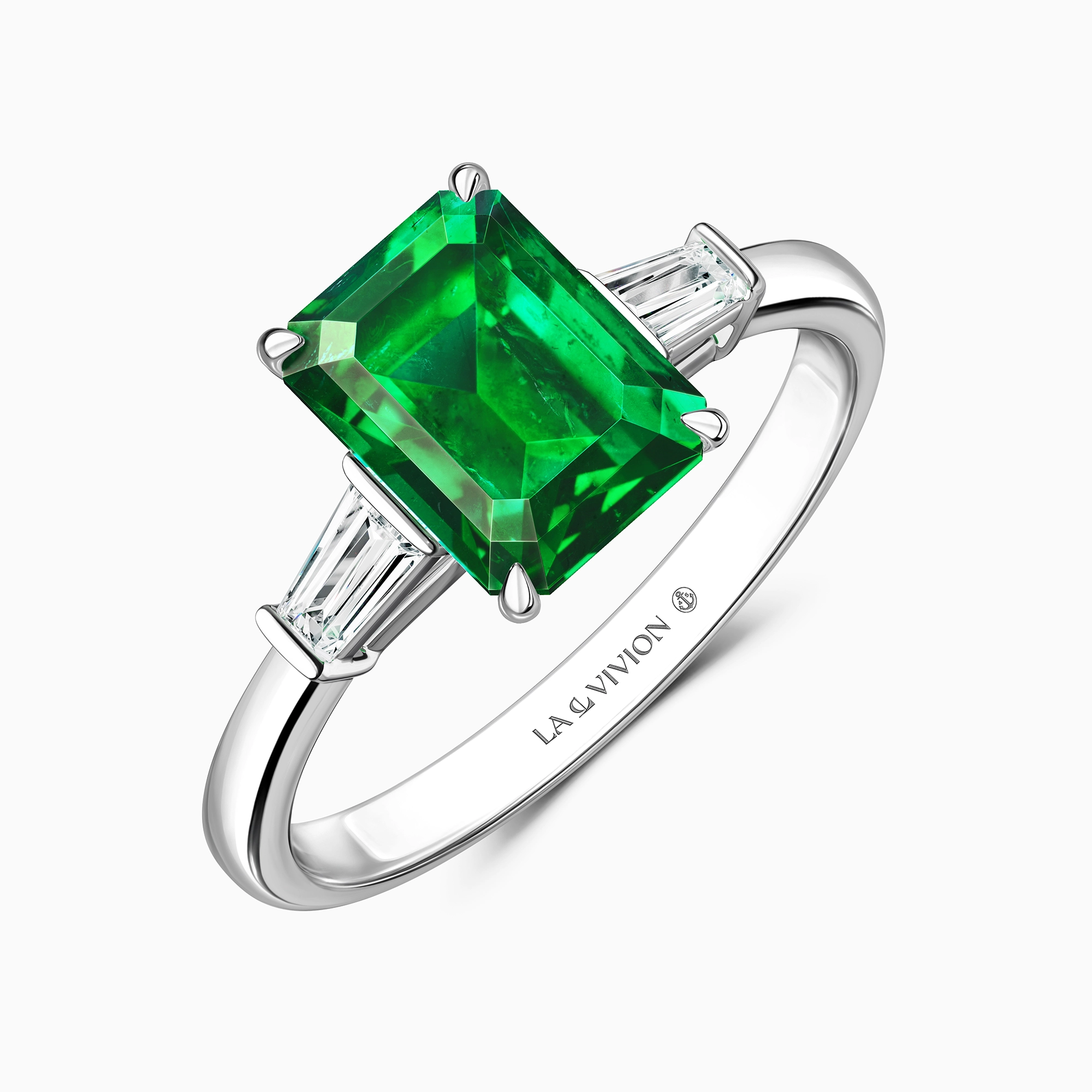 Кольцо с изумрудом «Diva», артикул 4U2906-EM-EMER