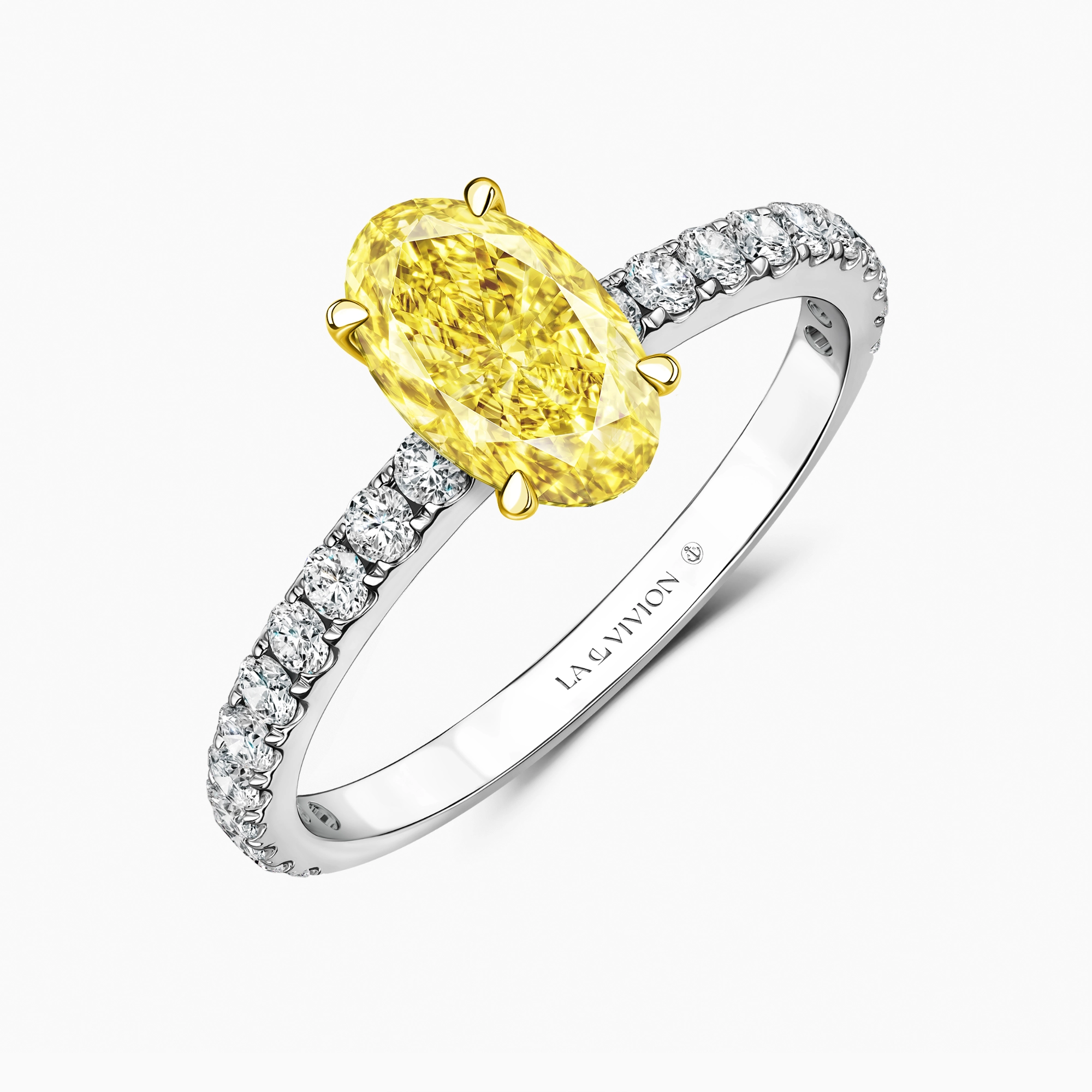 Кольцо с желтым бриллиантом «Luxe», артикул 4U2981-OVY