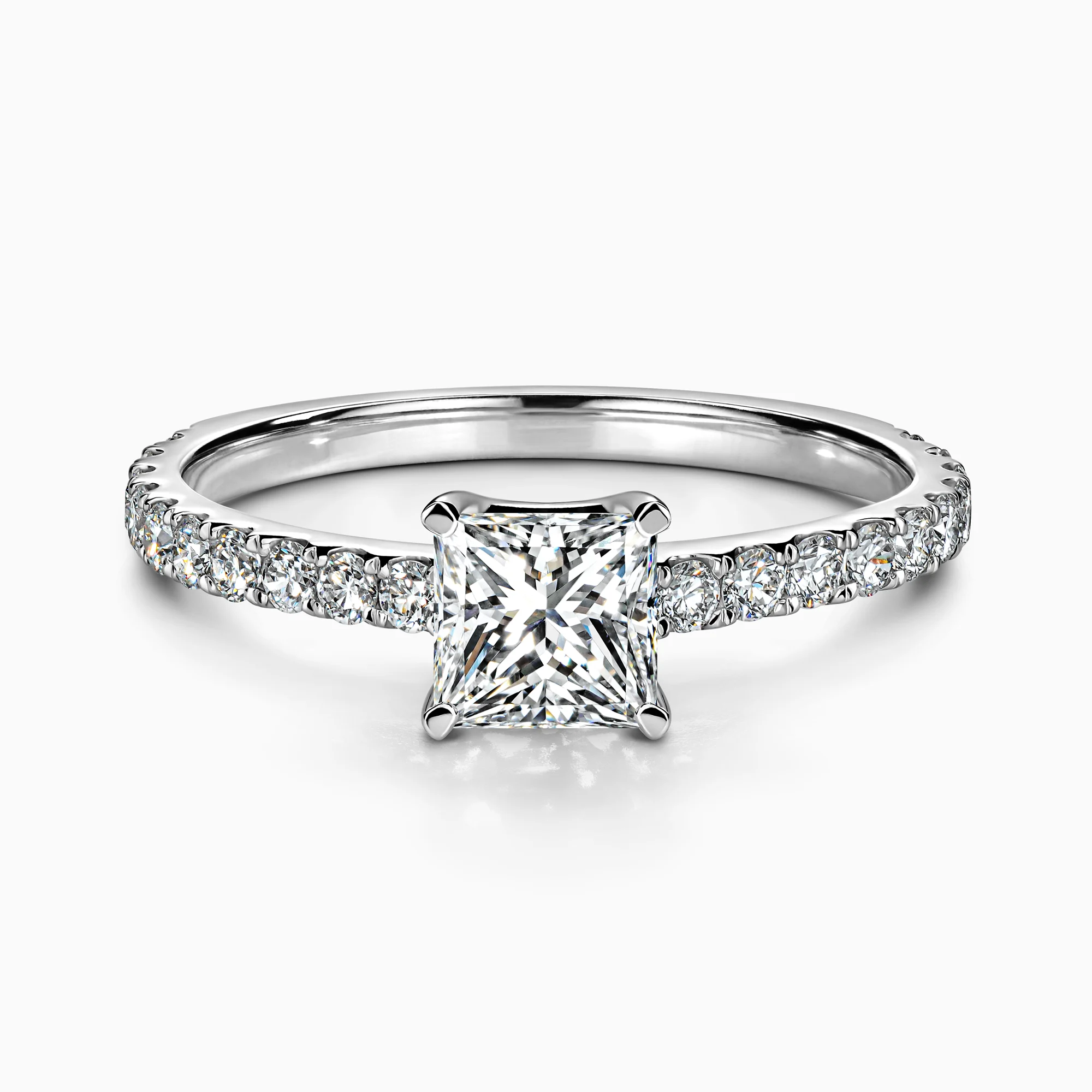 Помолвочное кольцо с бриллиантом огранки принцесса La Tentation (Искушение), артикул 4U2981-PR
