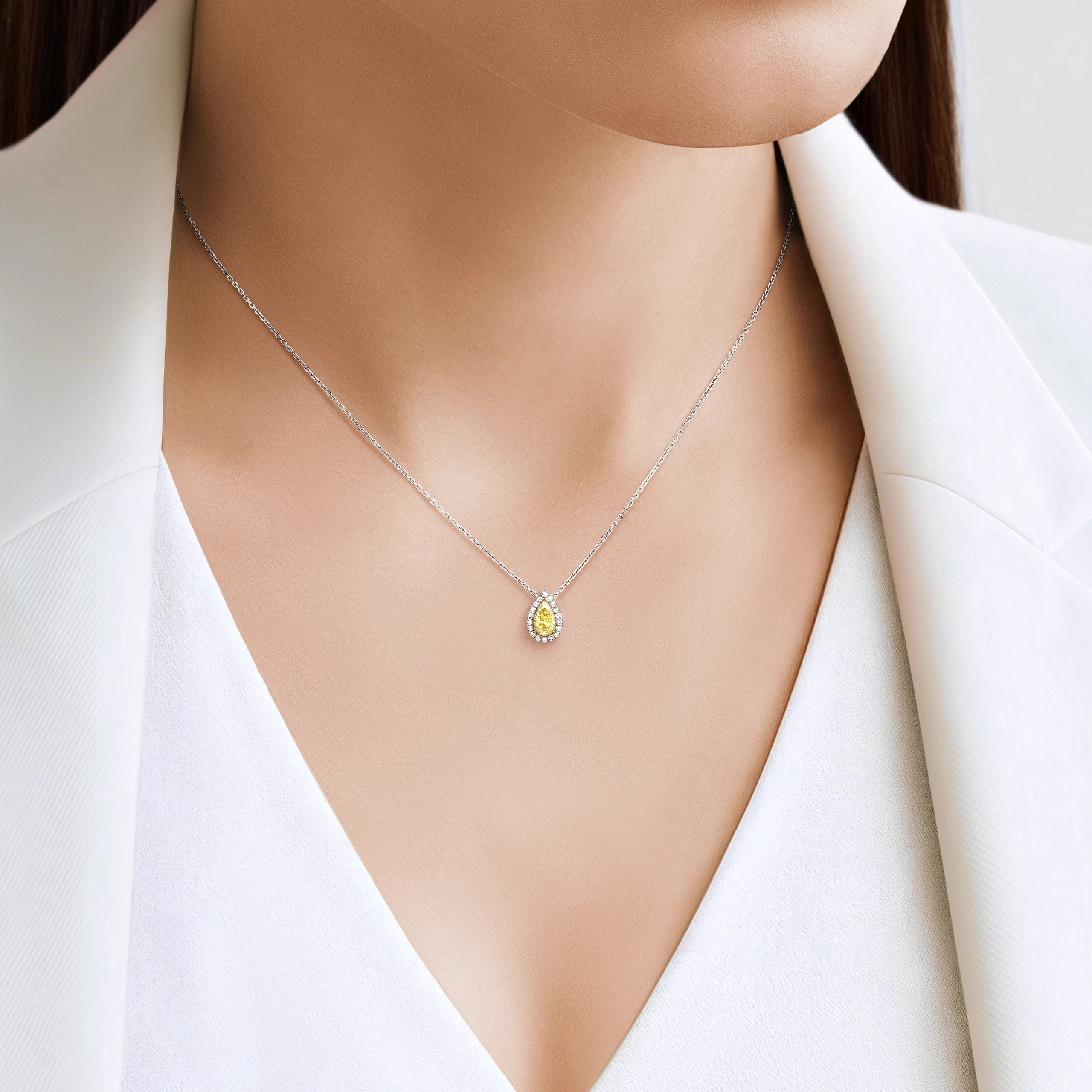 Подвеска с желтыми бриллиантами «Révérence », артикул 4UP2210-PSY