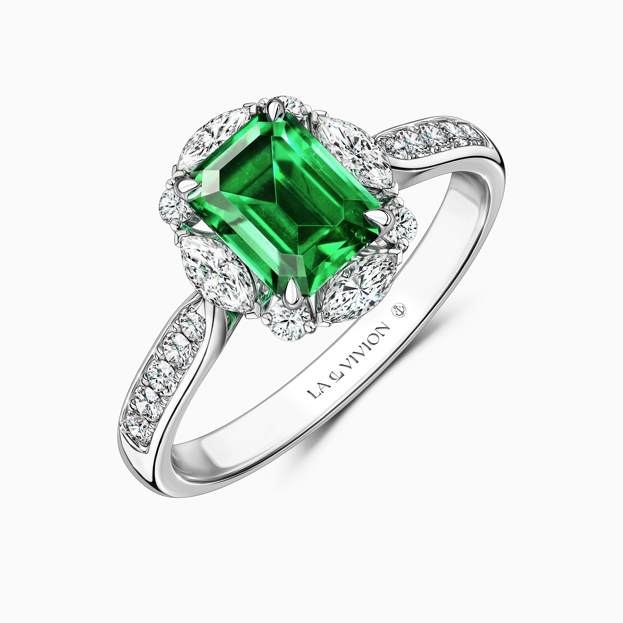 Кольцо с изумрудом «Opéra», артикул 4UR2310-EM-EMER