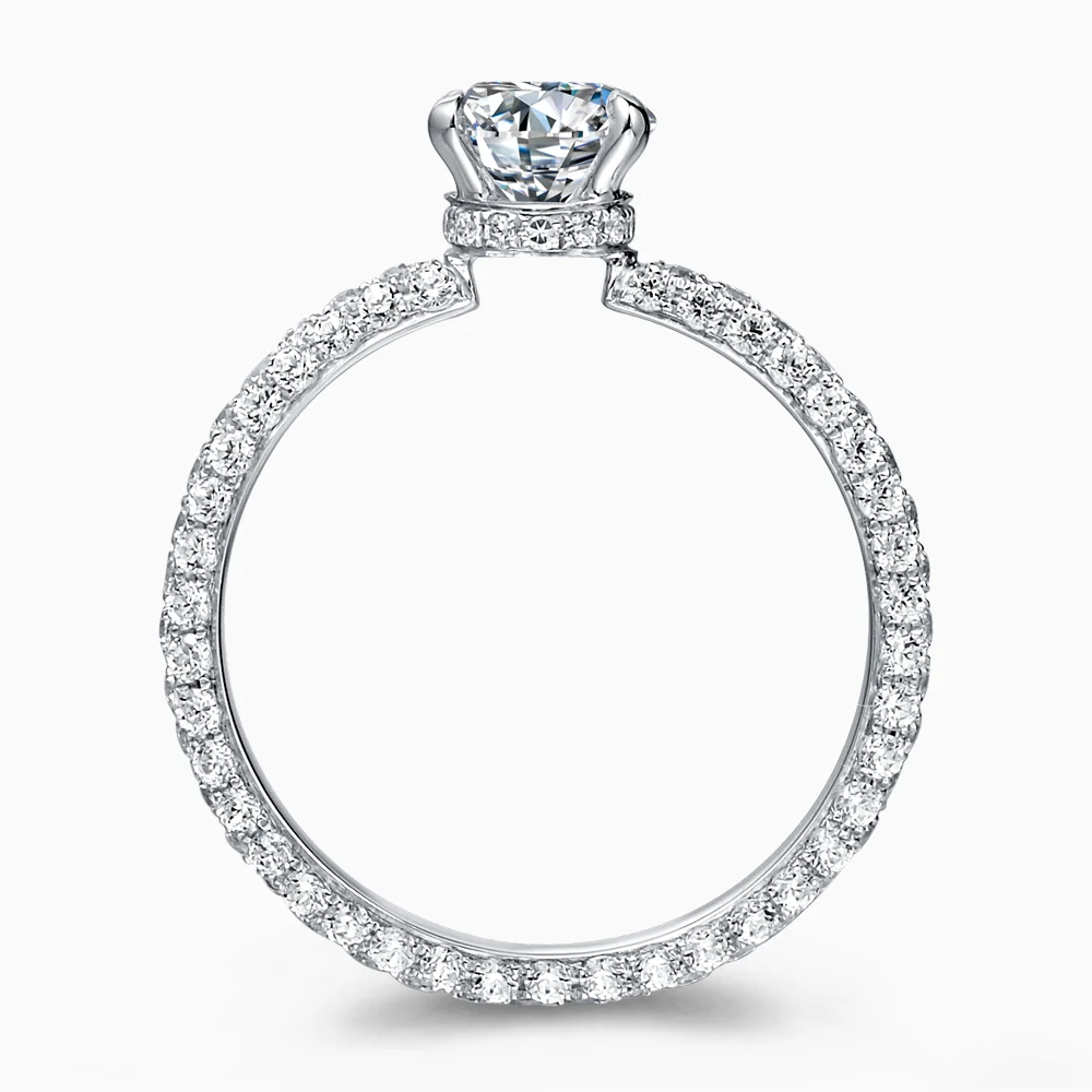Помолвочное кольцо с бриллиантом La Reine (Королева), артикул BDR2939