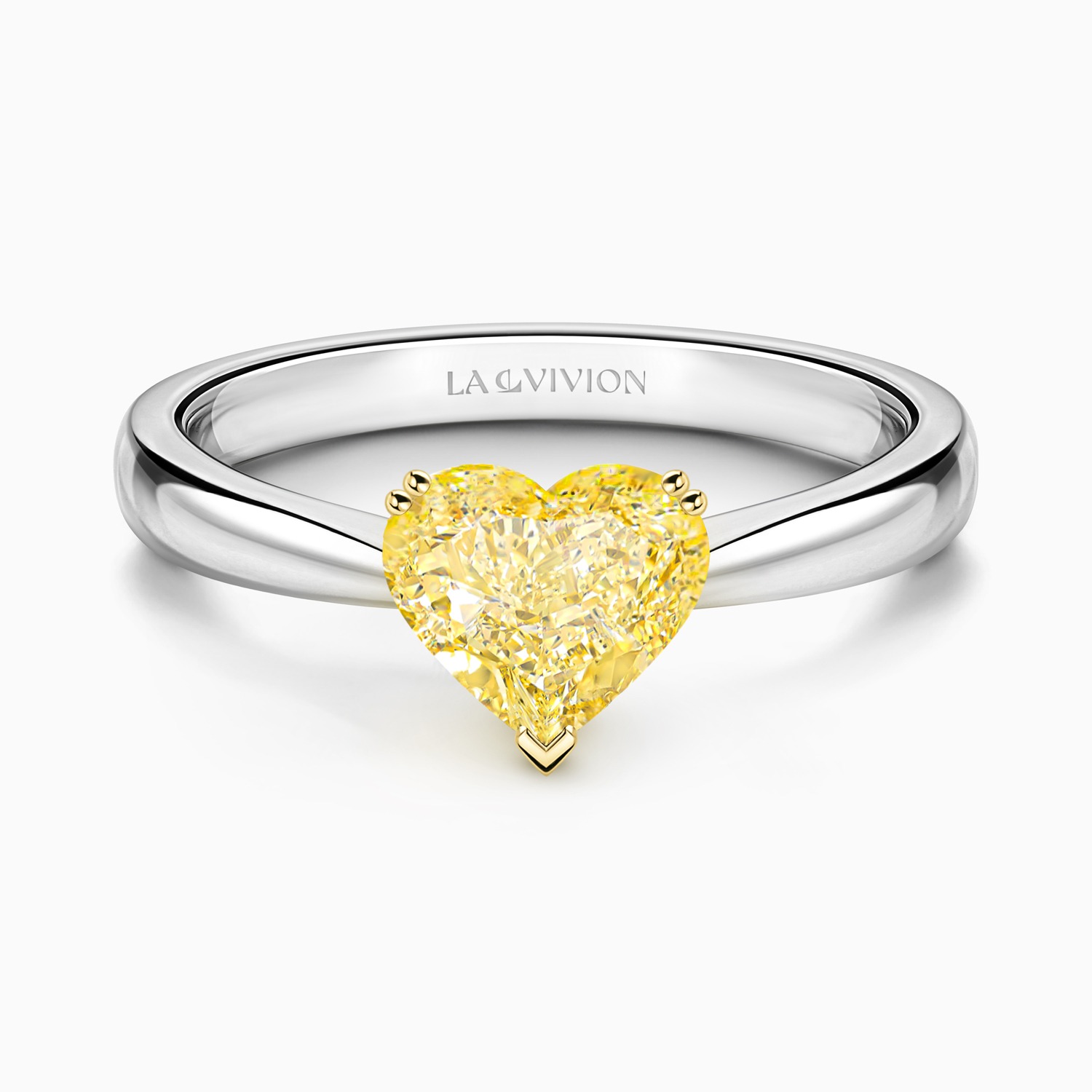 Помолвочное кольцо с жёлтым бриллиантом Mon Coeur (Моё Сердце), артикул BDR2982-HTY
