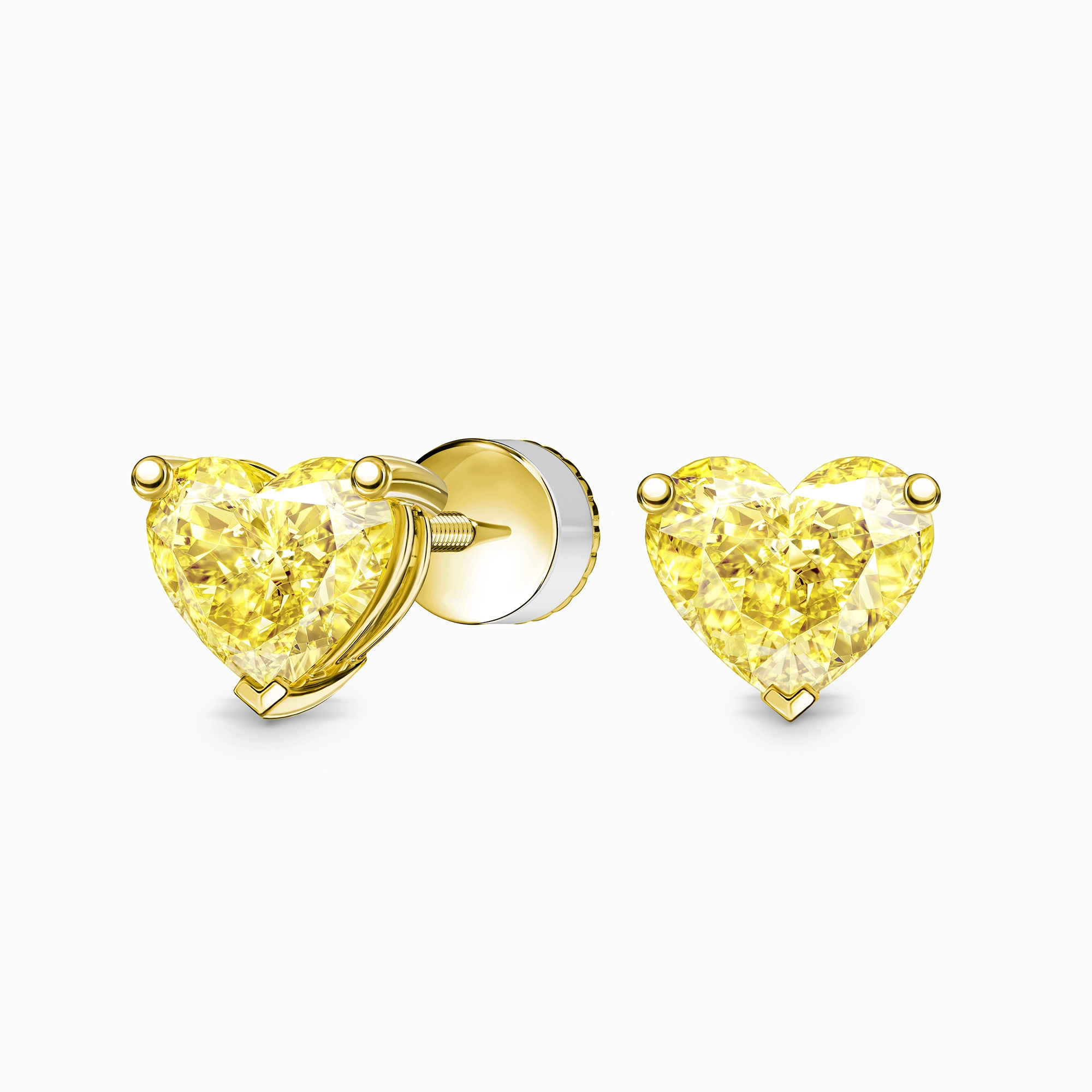 Серьги с желтыми бриллиантами «Coeur», артикул ER711-HTY