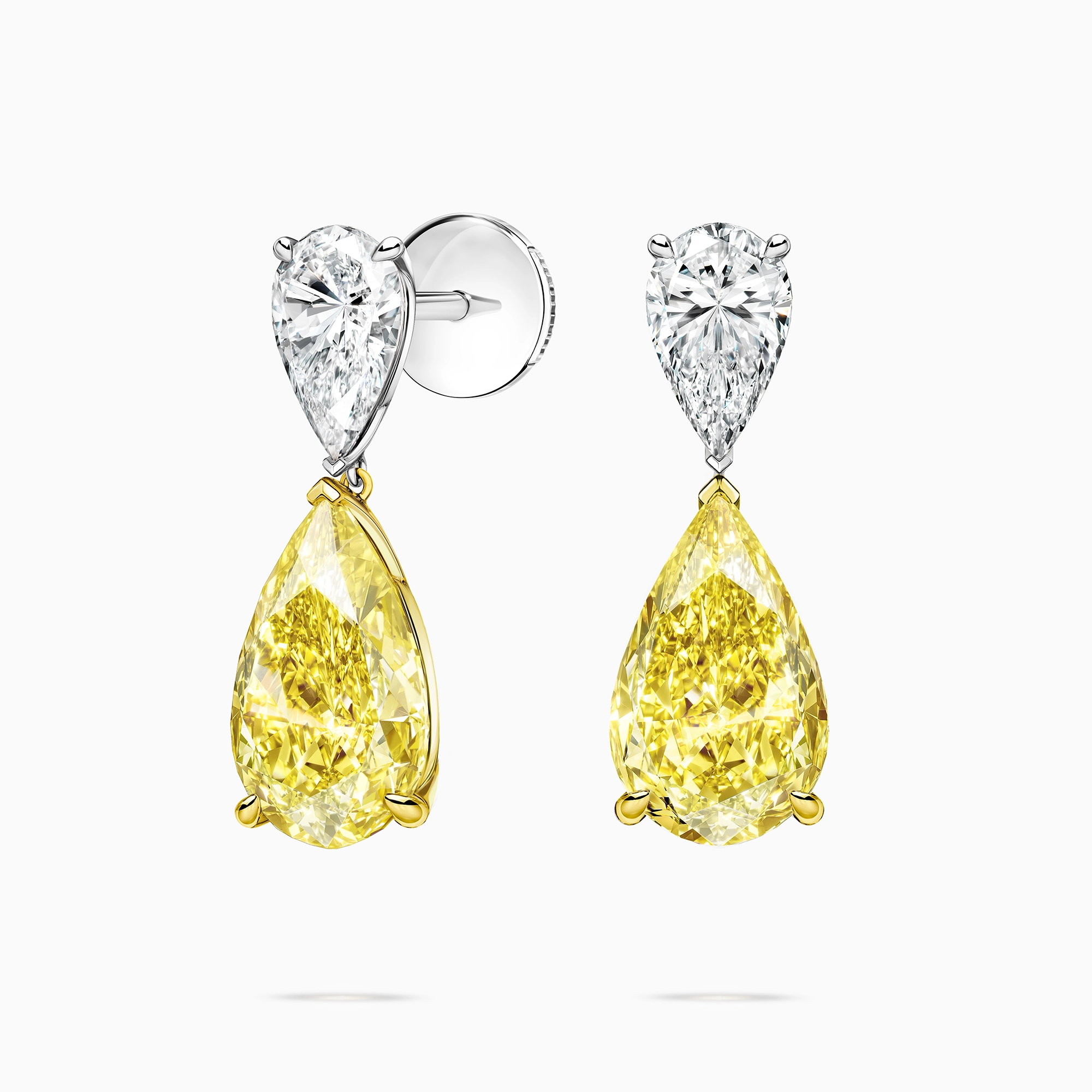 Серьги с желтыми бриллиантами «Balance», артикул LE70006