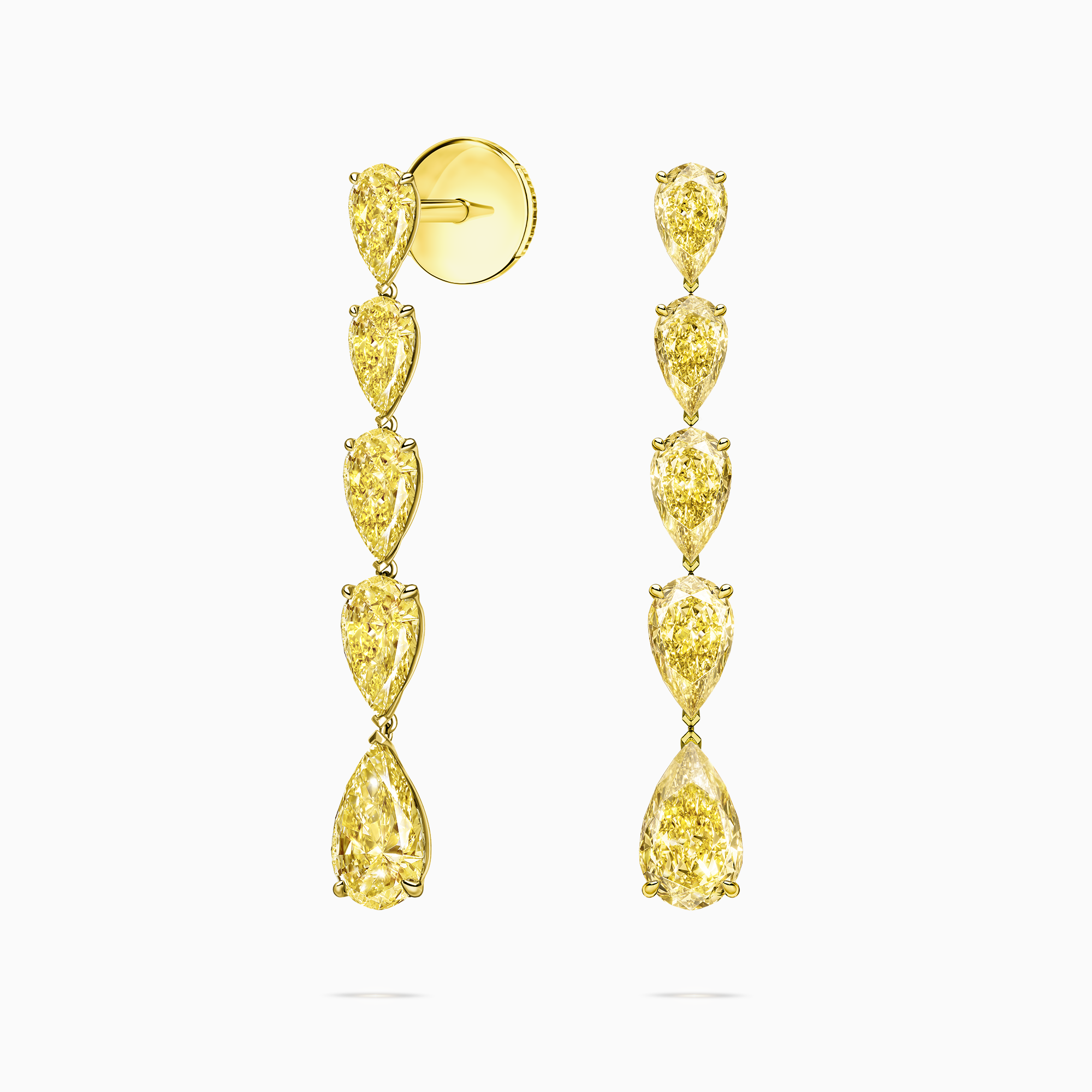 Серьги с желтыми бриллиантами «Chance», артикул LE70010