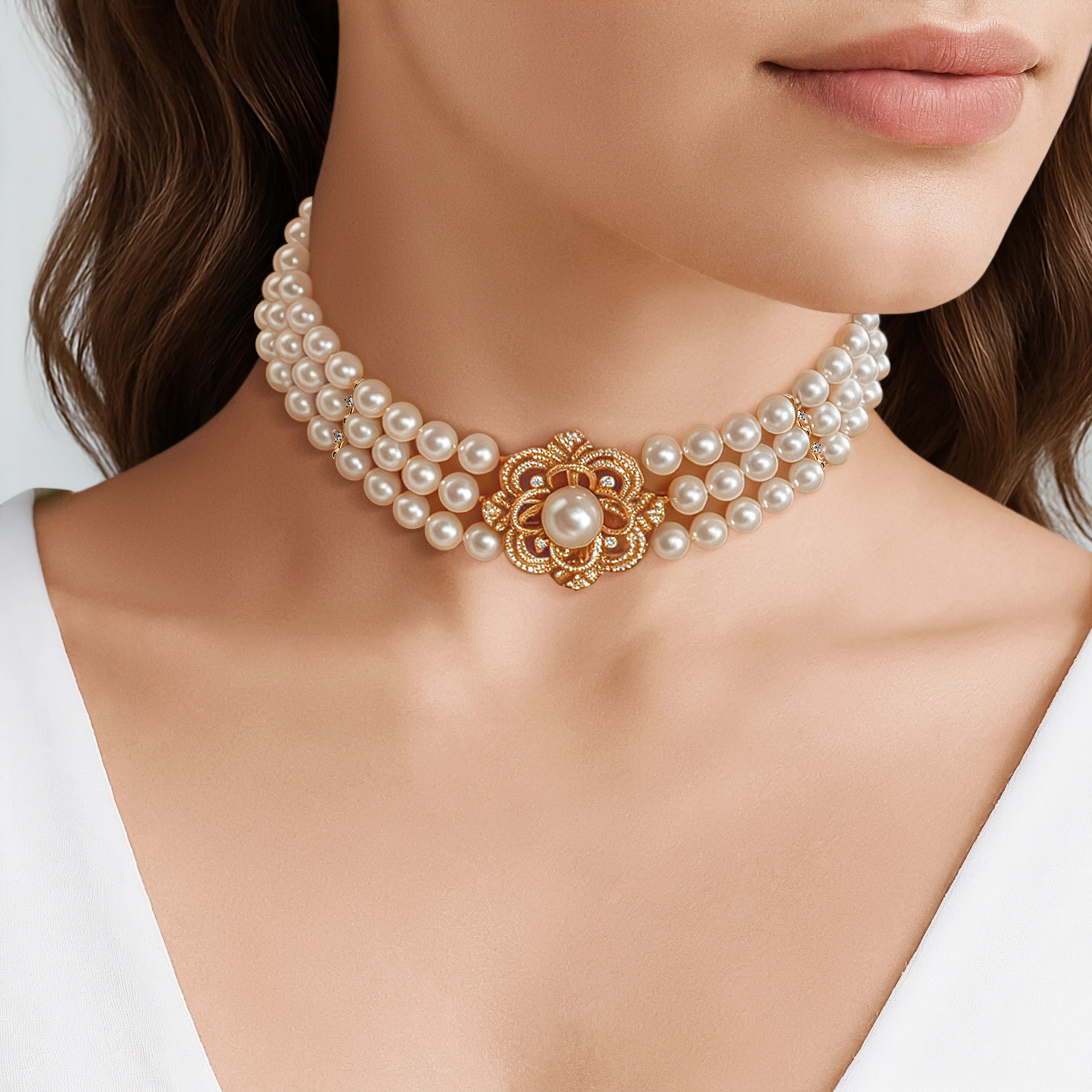 Колье с жемчугом Australian South Sea, артикул LN0078XX06