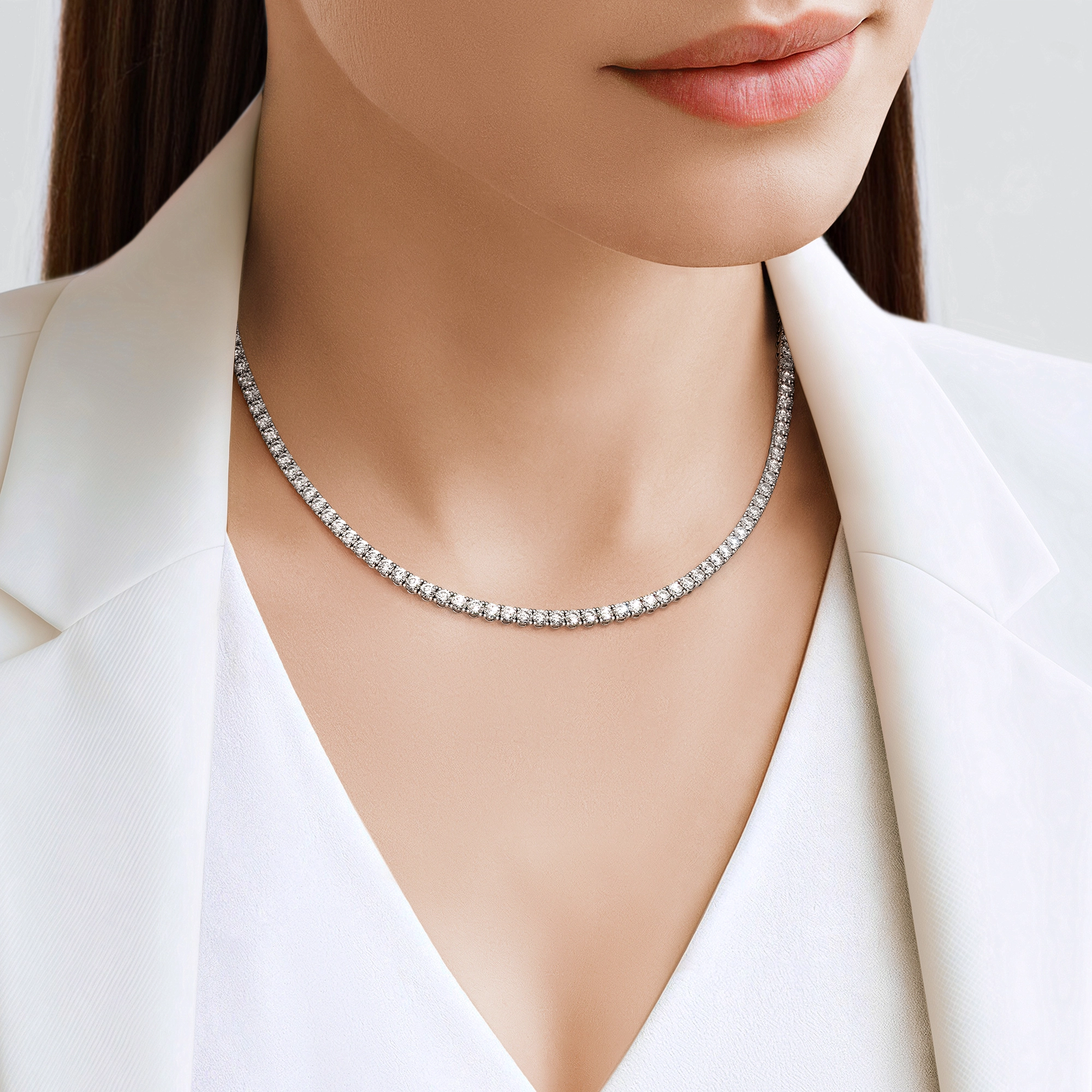 Теннисное колье 22 карата, артикул LN1022BR01
