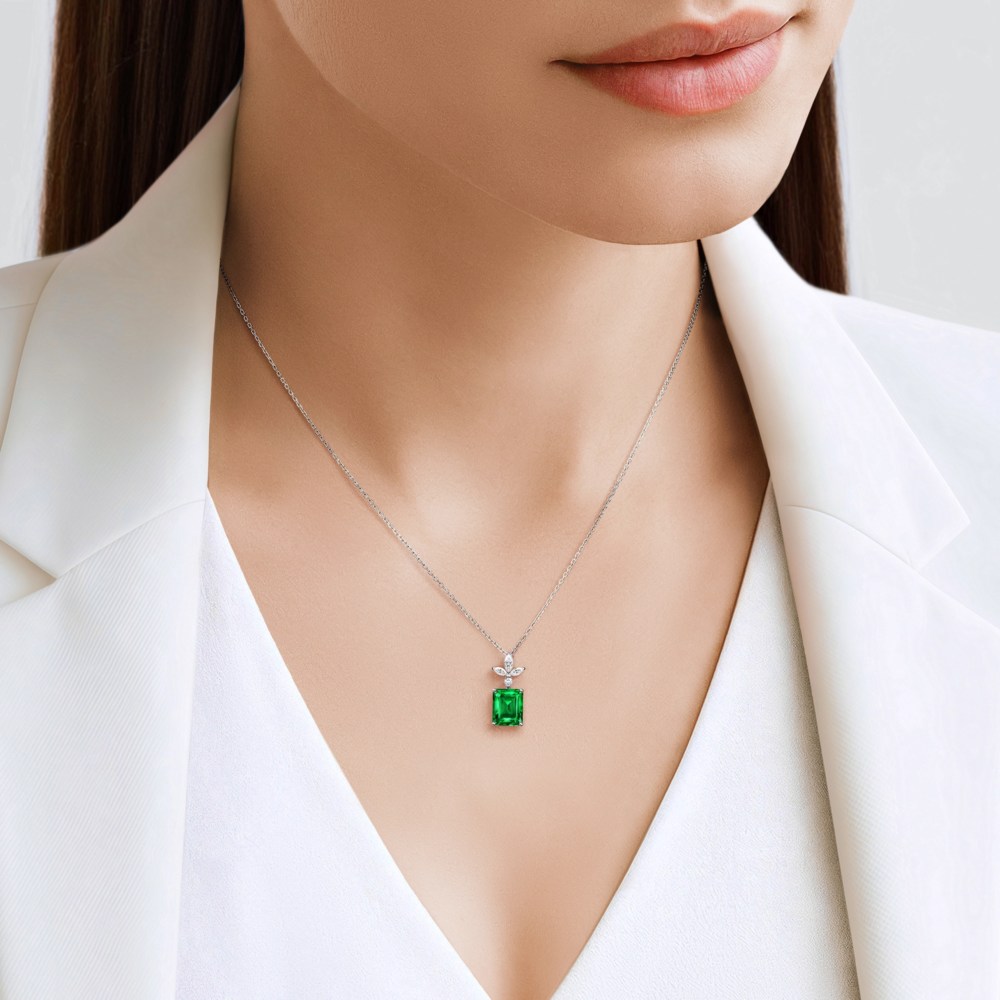 Подвеска с изумрудом «Jardin», артикул LP70002