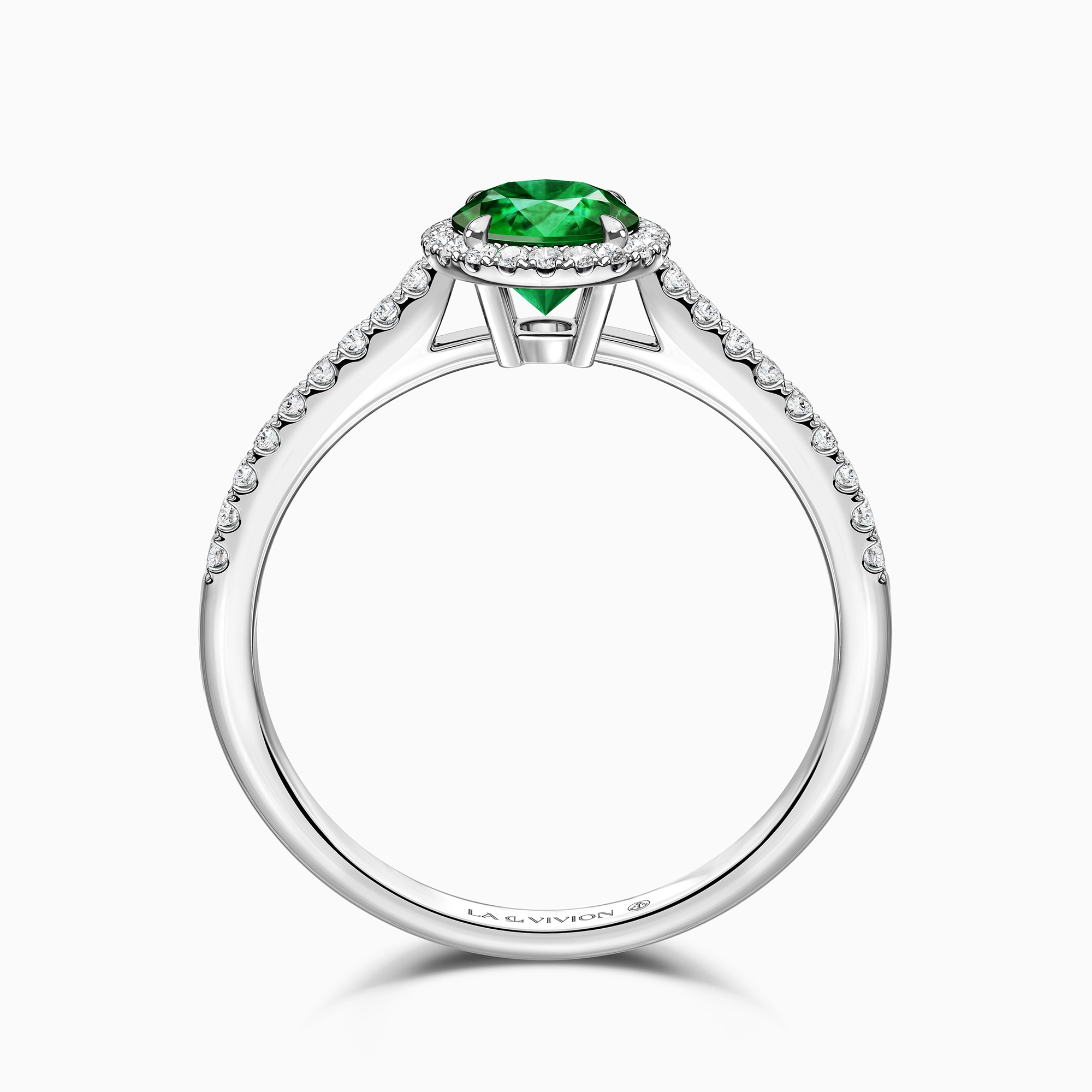 Кольцо с изумрудом и бриллиантовым ободком «Gloire», LR5600BR03
