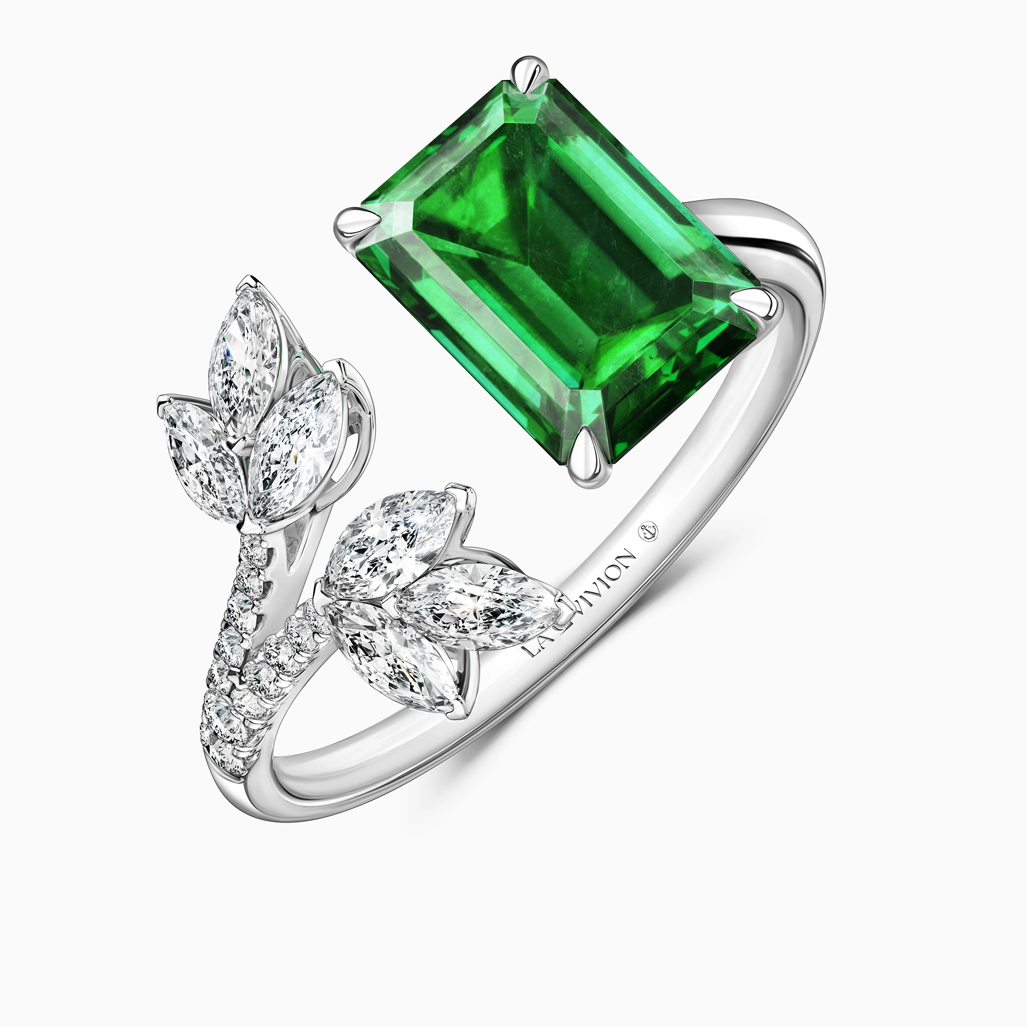 Кольцо с изумрудом «Jardin», артикул LR70002