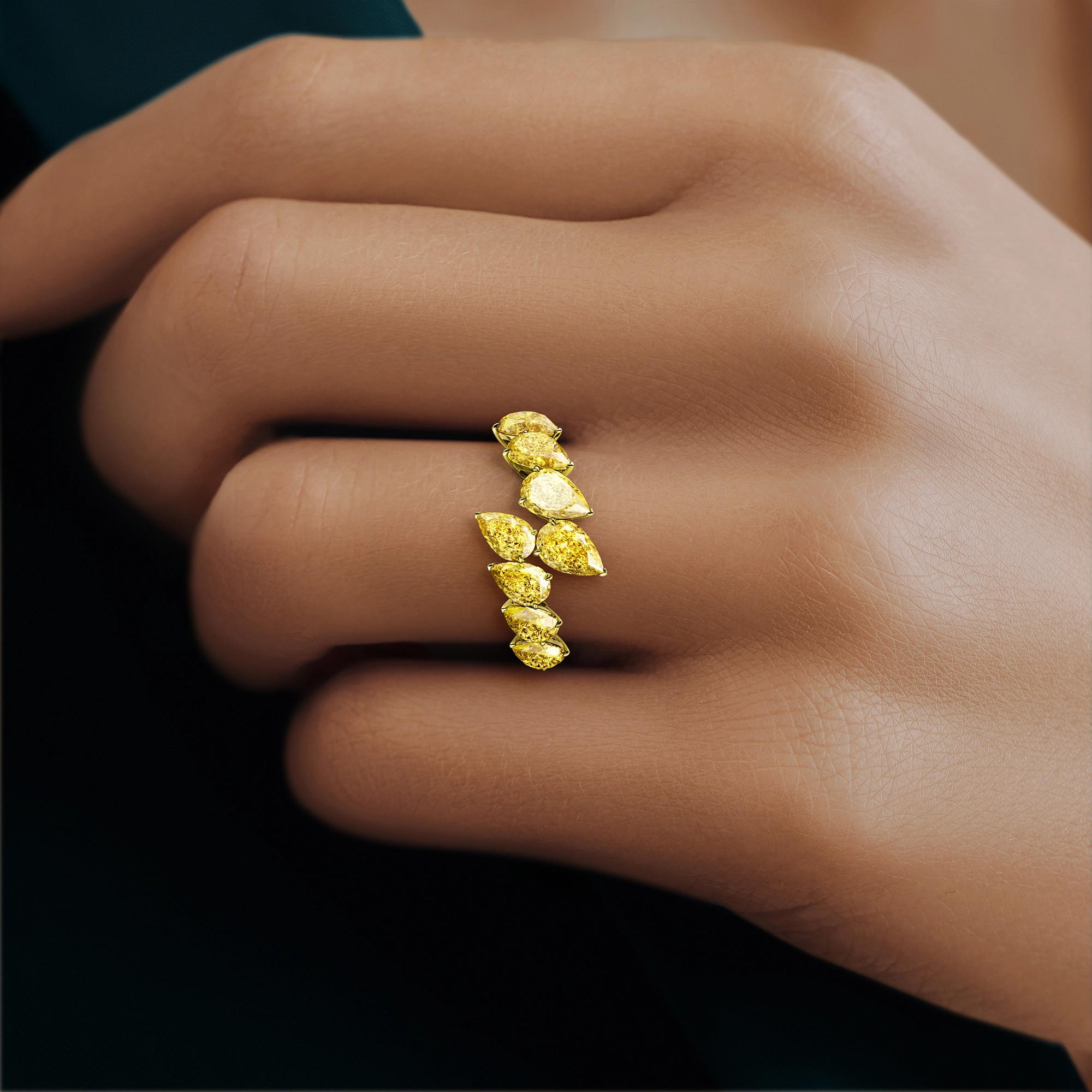 Кольцо с желтыми бриллиантами «Chance», артикул LR70010