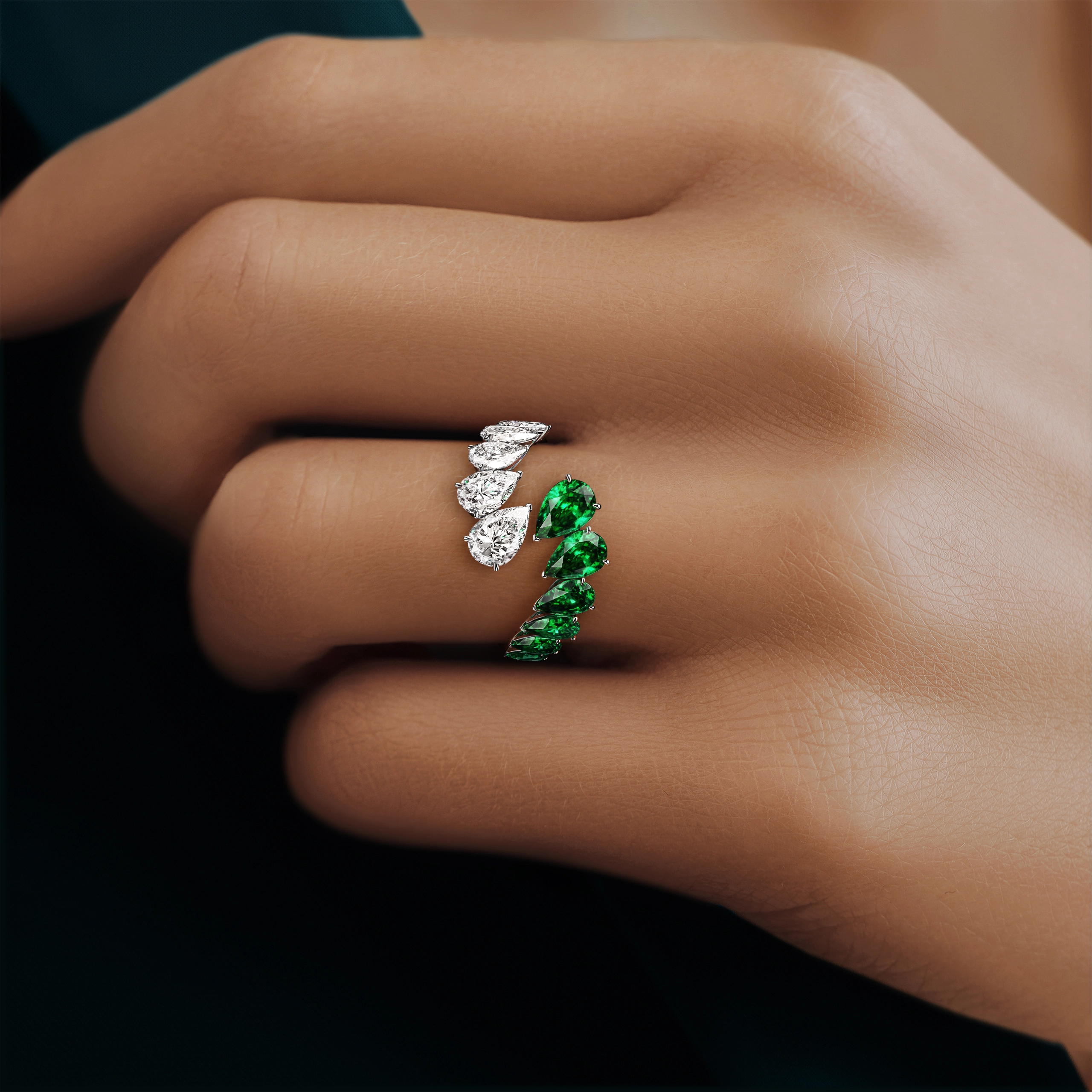 Кольцо с изумрудами «Flirt», артикул LR70014