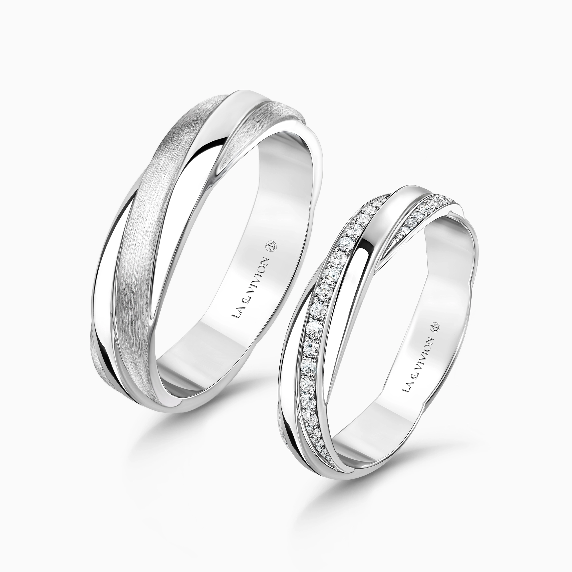 Обручальное кольцо женское с бриллиантами «Tisser», артикул LVR091WD