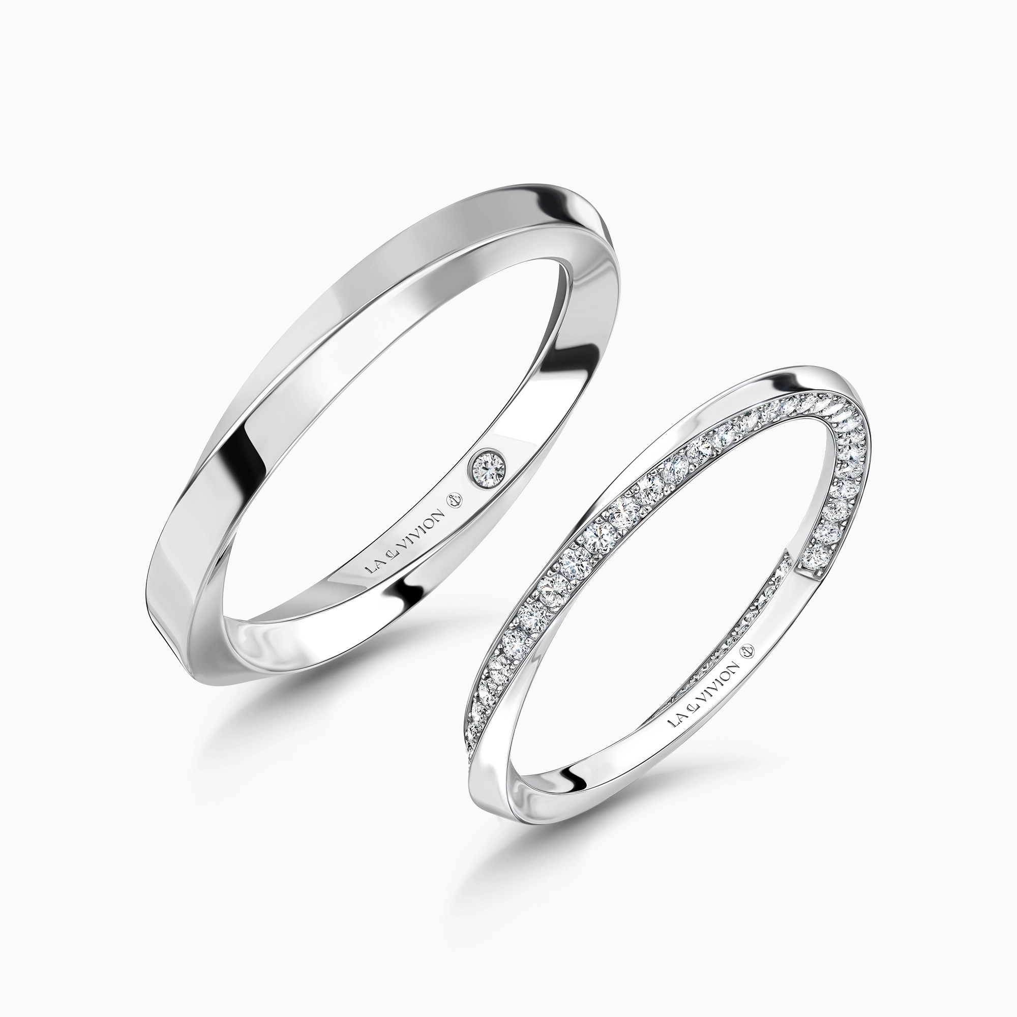Обручальное кольцо женское с бриллиантами «La Vie», артикул LVR1133WD