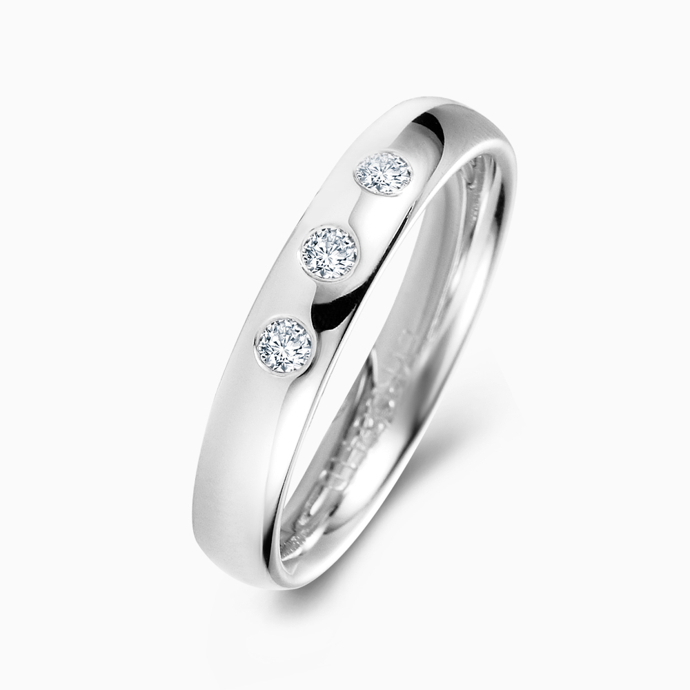 Обручальное кольцо для женщин  с 3 бриллиантами
