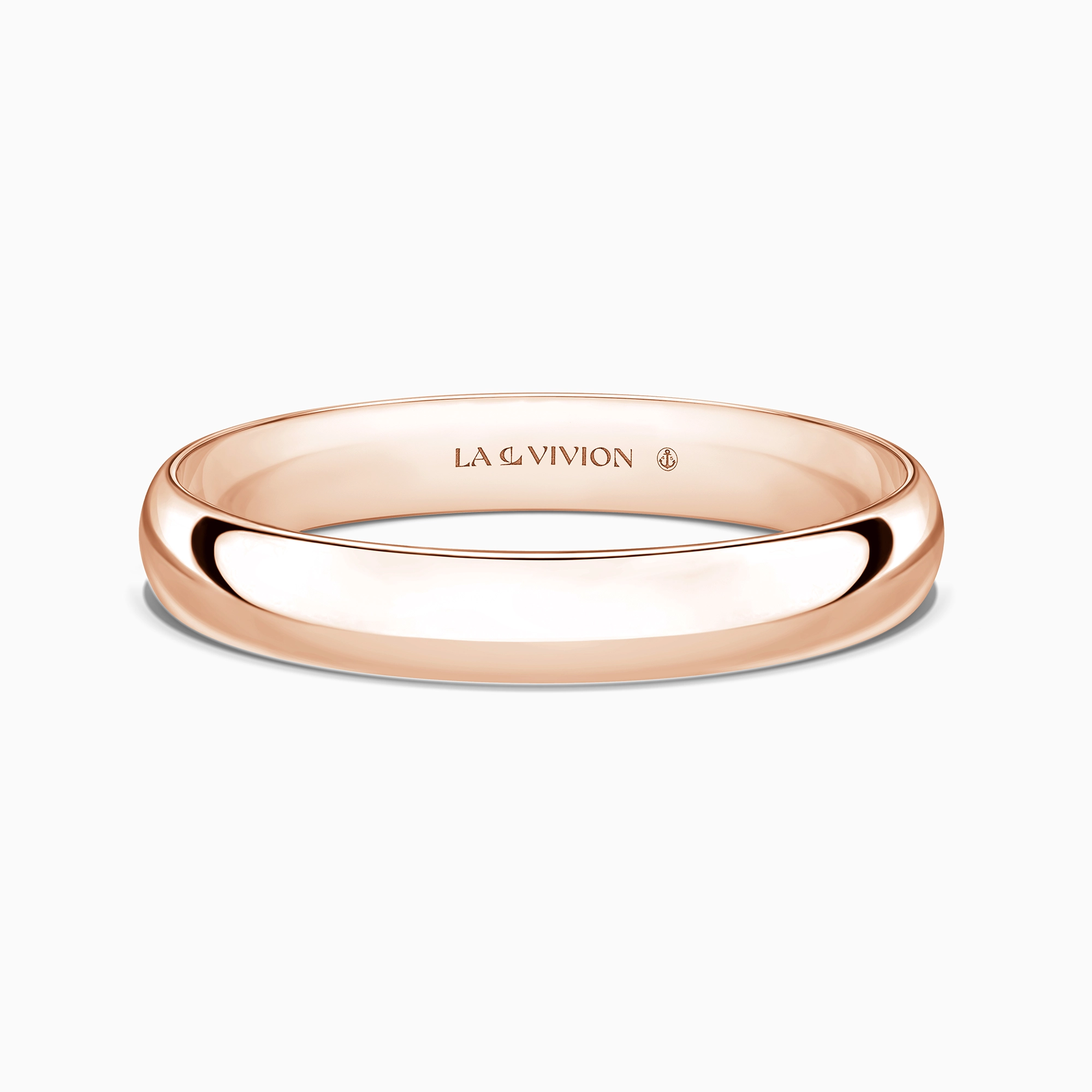 Обручальное кольцо классическое «Classiques» 3 мм, розовое золото, артикул P730-PG