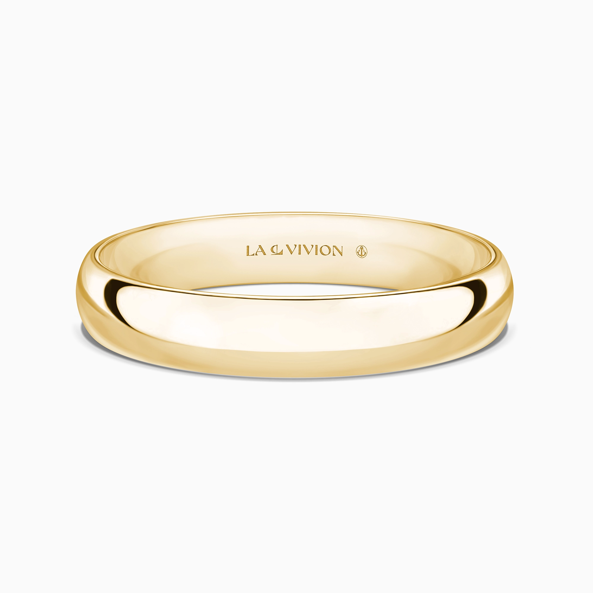 Обручальное кольцо классическое «Classiques» 4 мм, желтое золото, артикул P740-YG