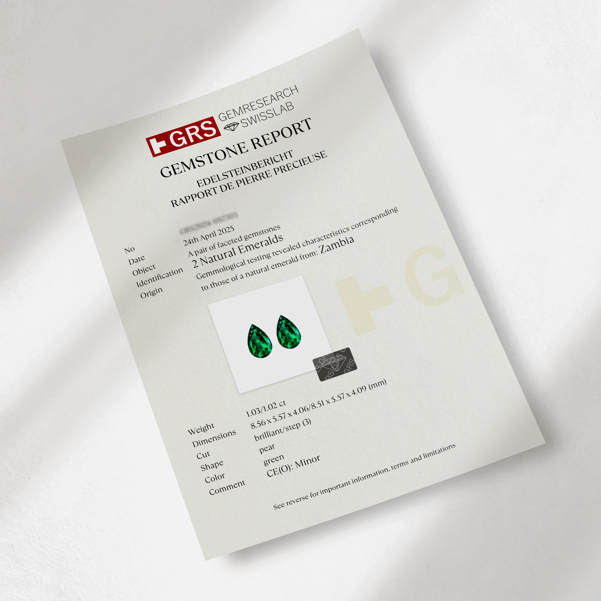 Серьги с изумрудами «Velours», артикул 4UE2224-PS-EMER