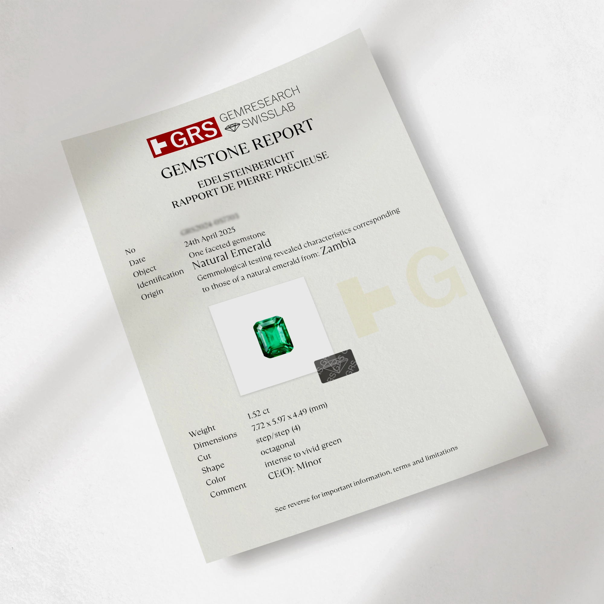 Кольцо с изумрудом «Opéra», артикул 4UR2310-EM-EMER