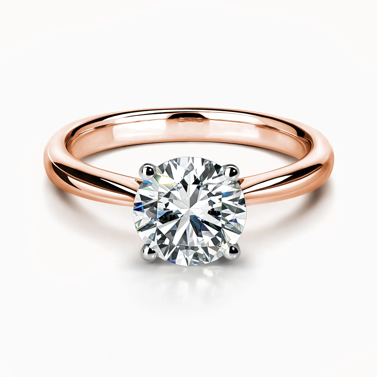 Помолвочные кольца из розового золота 585 пробы с бесцветными бриллиантами- купить в ювелирном интернет-магазине по выгодной цене с доставкой поМоскве