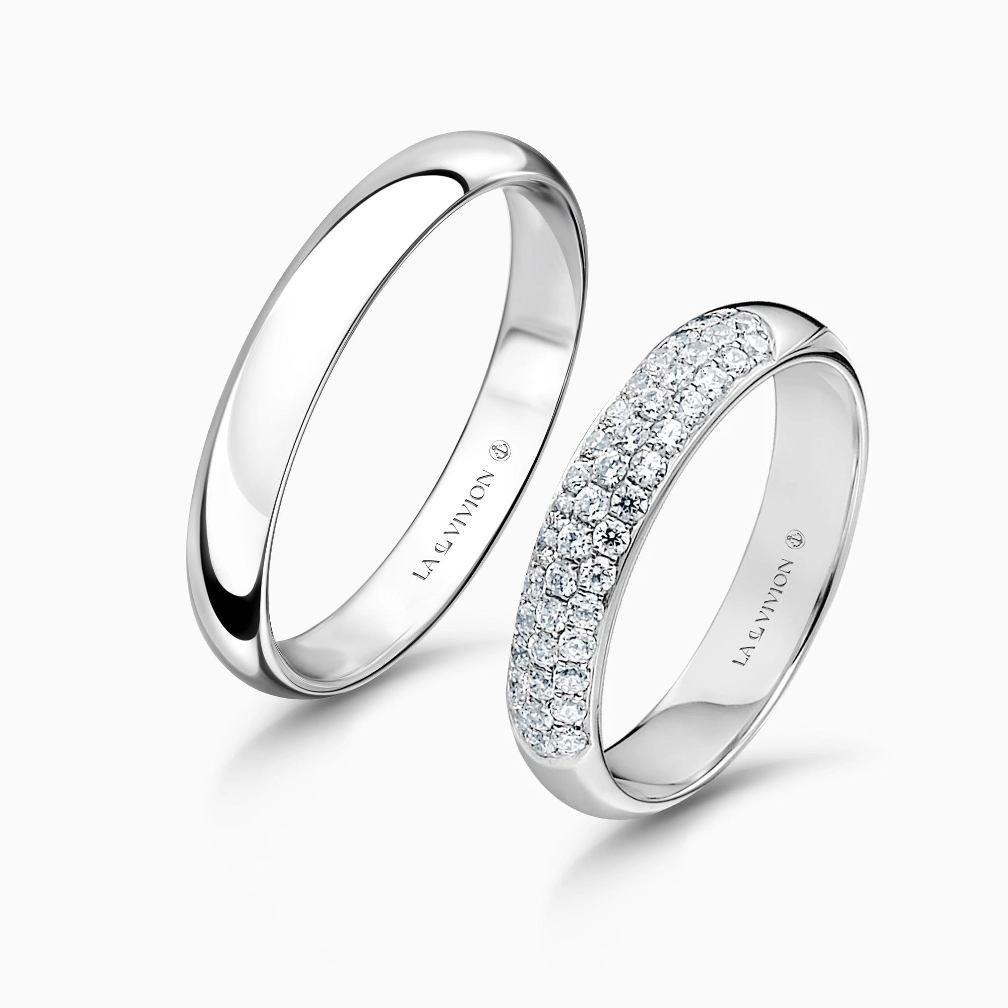 Обручальное кольцо Duo Grand Pavé (Дуэт Паве)